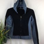 Patagonia  Black & Gray Fleece Sport Athletic Long Sleeve Hoodie jacket S Photo 2