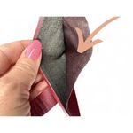 Lia Numa Burgundy Italy Leather Suede Flap Front Shoulder Crossbody Bag Purse Red Photo 8