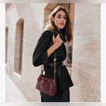 NEW Joryin Woven Crossbody Bag & Evening Purse Dumpling Clutch Hobo Cloud Red Photo 2