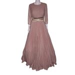Mac Duggal  Pink Shimmering Pleated 3/4 Sleeve Ball Gown 30700 Women’s Sz 10 Photo 1