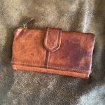 Fossil Cognac Leather Zip Wallet Photo 3