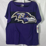 NFL NWT Baltimore Ravens T-shirt - Womens Size XXL - Purple/White Photo 0