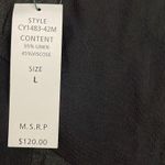 For Cynthia NWT Black Linen Blend Sleeveless Knee Length Dress Size Large Photo 10