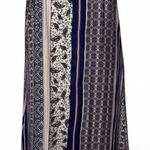 Chico's Chico’s Blue & White Patchwork Maxi Skirt Size 0 (Fits 4-6) Boho Travel Resort Photo 0