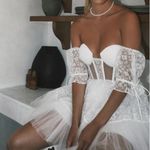 For Love & Lemons Adeirlina Lina White Corset Dress Photo 1