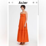 Acler DARTNELL MAXI DRESS Elegant Orange and Yellow Maxi Dress Size 4 Photo 5