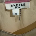 Andree by Unit  Gold Babydoll‎ Long Sleeve Shiny holiday party Medium Photo 2