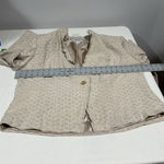 Woman’s Dress Barn 2x Soft Beige Faux Suede Lined Blazer One Button Tan Size XXL Photo 6