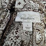 Dress Barn Brown & White Paisley Twist Neckline Satin Tank Top Size Large Photo 4