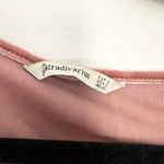 Stradivarius  pink velvet ruffle blouse pullover size small girly Photo 1