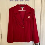 Tracy Evans NEW Vintage women’s red soft velvet matching pantsuit set size 14 Photo 1