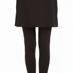 Eileen Fisher NWT  Skirted Ankle Legging in Black Viscose Jersey Pull-on Pants S Photo 0