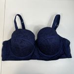 Adore Me  44DD Bra Azura Contour Longline Contour Balconette Underwire Navy Blue Photo 2