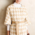 Elevenses Anthropologie Houndstooth Wrap Coat. Photo 0