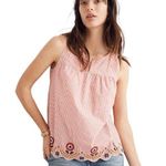 Madewell Embroidered Gingham Tank Top Photo 0