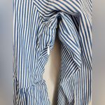 J.Crew  blue and white pinstriped long sleeve tiered dress with pockets lined xs Photo 7