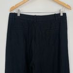 Banana Republic Women's Highwaisted Wide Leg Chambray Style Black Linen Pants 10 Photo 9