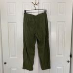 Old Navy  Khaki Green Wide Straight Leg Casual Minimalist Elegant Linen Pants M Photo 5
