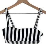 ONIA Women's Zoe Bikini Swim Top in Black and White Stripes Size Medium NWT Photo 2