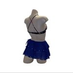 Zuliana Size Small Blue Bedazzled Ruffle Side Tie Skirt. Made in USA. New W/Tags Photo 2