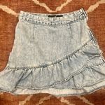 Hollister Denim Ruffled Ultra High-rise Skirt Photo 0