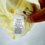 Everlane organic Cotton Crew Classic Tee Shirt Light Pastel Yellow Stripe Small Photo 6