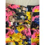 Women's Dani Collection Colorful Abstract Scalloped Hem Shorts Size Small Pink Photo 5