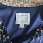 Sail To Sable Like New Metallic Clip Dot Blouse XS Photo 2