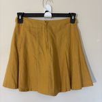 Xxi  Mustard Yellow Linen Blend Aline Tie Waist Button Mini Skirt Womens Small Photo 5