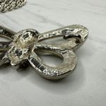 Womens Rhinestone Butterfly Chain Belt Silver Tone Chunky XS/Small ✨ Photo 3