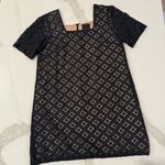 Anna Sui  x Anthropologie Lace Overlay Illusion Shift Dress Women’s 4 Black/Nude Photo 0