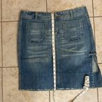 Calvin Klein Jeans  Distressed Hem Denim Skirt Photo 9