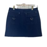 EXPRESS Women’s Blue Stretch Cargo Mini Skirt Size 0 Utility Style Cotton Photo 1