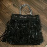 Victoria's Secret Victoria’s Secret bag Black FAUX LEATHER FLIRTY FRINGE shoulder bag New size L Photo 4