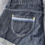 American Eagle  Denim Shorts‎ Size 6 Dark Wash Cuffed Casual Summer Photo 4