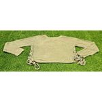 Anthropologie  Moon & Madison Side Tie Cropped Sweater  Cotton blend Olive S Photo 7