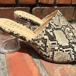 Shushop Heloise snake skin print. Clear heel shoes. Size 9 Photo 1