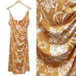 Joie NWT  Midi Ruched Sundress Butterscotch Botanical Floral Print Size XL NEW Photo 11