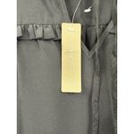 J.Crew Point Sur Top Womens Silk Black Pullover Ruffle Shirt Size XS New Photo 2