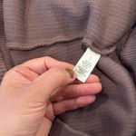 Aerie Chocolate Brown Corded Rib Knit Hoodie Size Large Photo 6