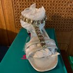 Lena Luisa Molly 12 Silver T Strap Sandal Size 5.5 Photo 3