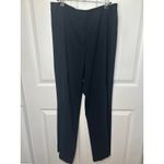 Lafayette 148 Black Virgin Wool Straight Leg Menswear Pants 14 Stretch Career Photo 2