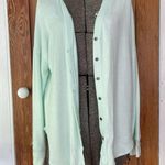 Hippie Rose  Baby Blue Soft Fuzzy Button Up Cardigan ~ Size Large 💚🍄 Photo 1