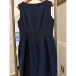 Connected Apparel Navy Sheath Dress Tiered Hem Size 12 Photo 4