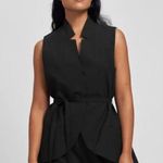 Universal Standard Jenny Black Wool Sleeveless Jacket Vest Tie Belt XS NEW Photo 13