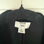Think Tank Women’s Medium Black Velvet Blazer Vintage Silk Blend Photo 1