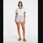 Hammies Powder Purple Corduroy Mini High Rise Shorts 26" Photo 1