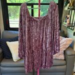 Jacqui E Velvet Dress in Deep Purple Large Photo 2