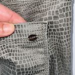 Bevy Flog Shely Original Pant Silver Sage Gray Snakeskin Print Cotton Size 24 (2 Green Photo 5