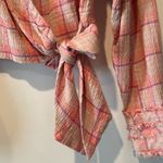 Free People Running Wild Plaid Wrap Top Photo 5